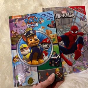 Spider-Man Paw Patrol Nickelodeon Toddler Seek and Find Books Lot of 2
